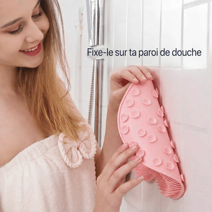 Tapis exfoliant pour les pieds et le corps sous la douche