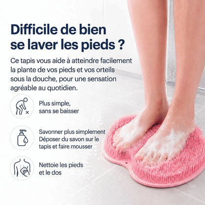 Tapis exfoliant pour les pieds et le corps sous la douche