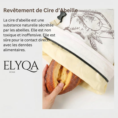 Sac à pain bio en cire d'abeille – 100 % coton et cire d'abeille