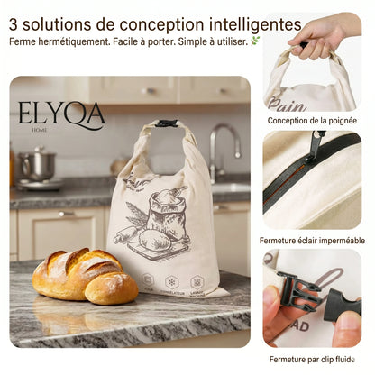 Sac à pain bio en cire d'abeille – 100 % coton et cire d'abeille