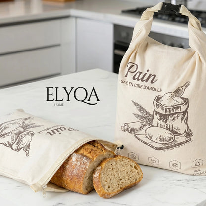 Sac à pain bio en cire d'abeille – 100 % coton et cire d'abeille
